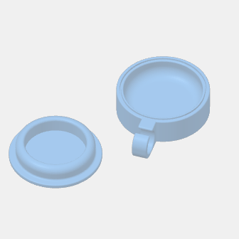 Light blue mug and saucer on a white background